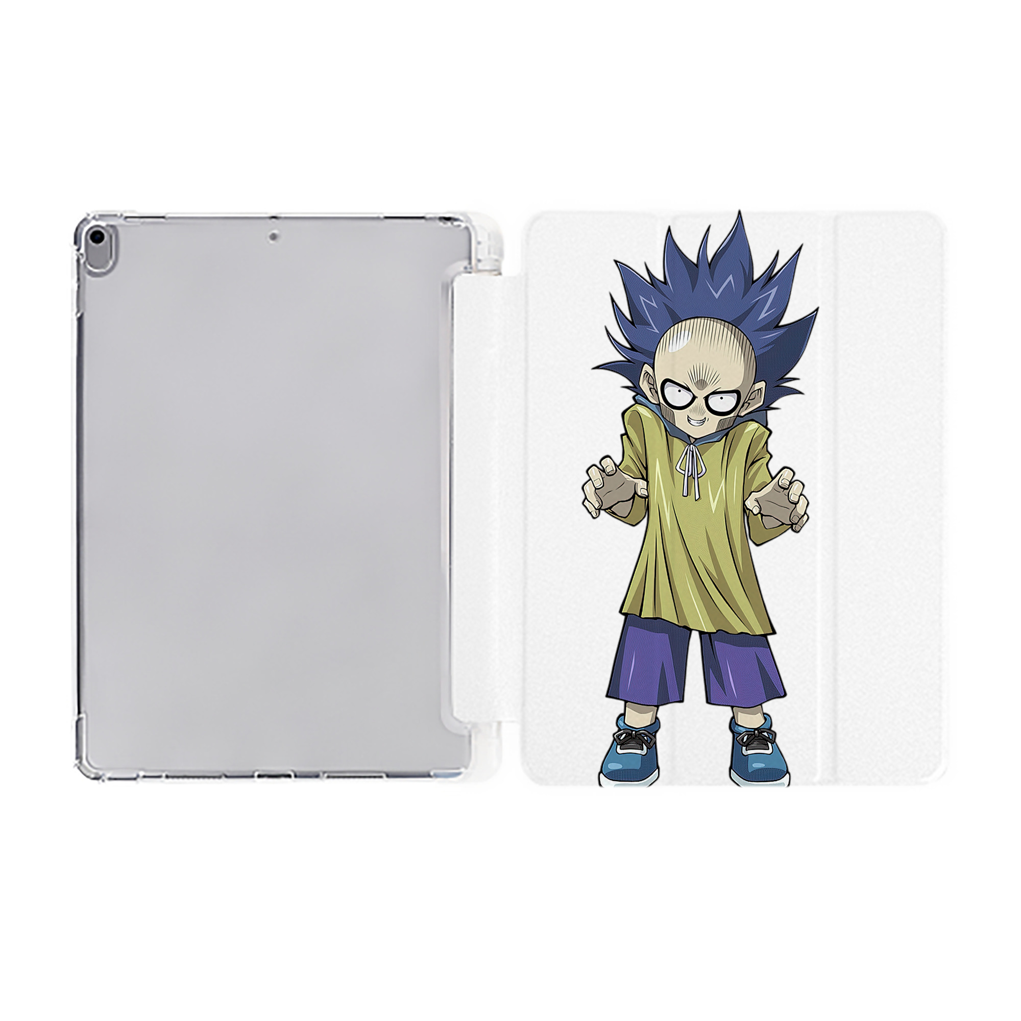 （画像用） 遊☆戯☆王 Yu-Gi-Oh! IPad ケース ペン収納付き 三つ折りスタンド PUレザー×シリコン 対応機種9.5/10.5/10.9インチ